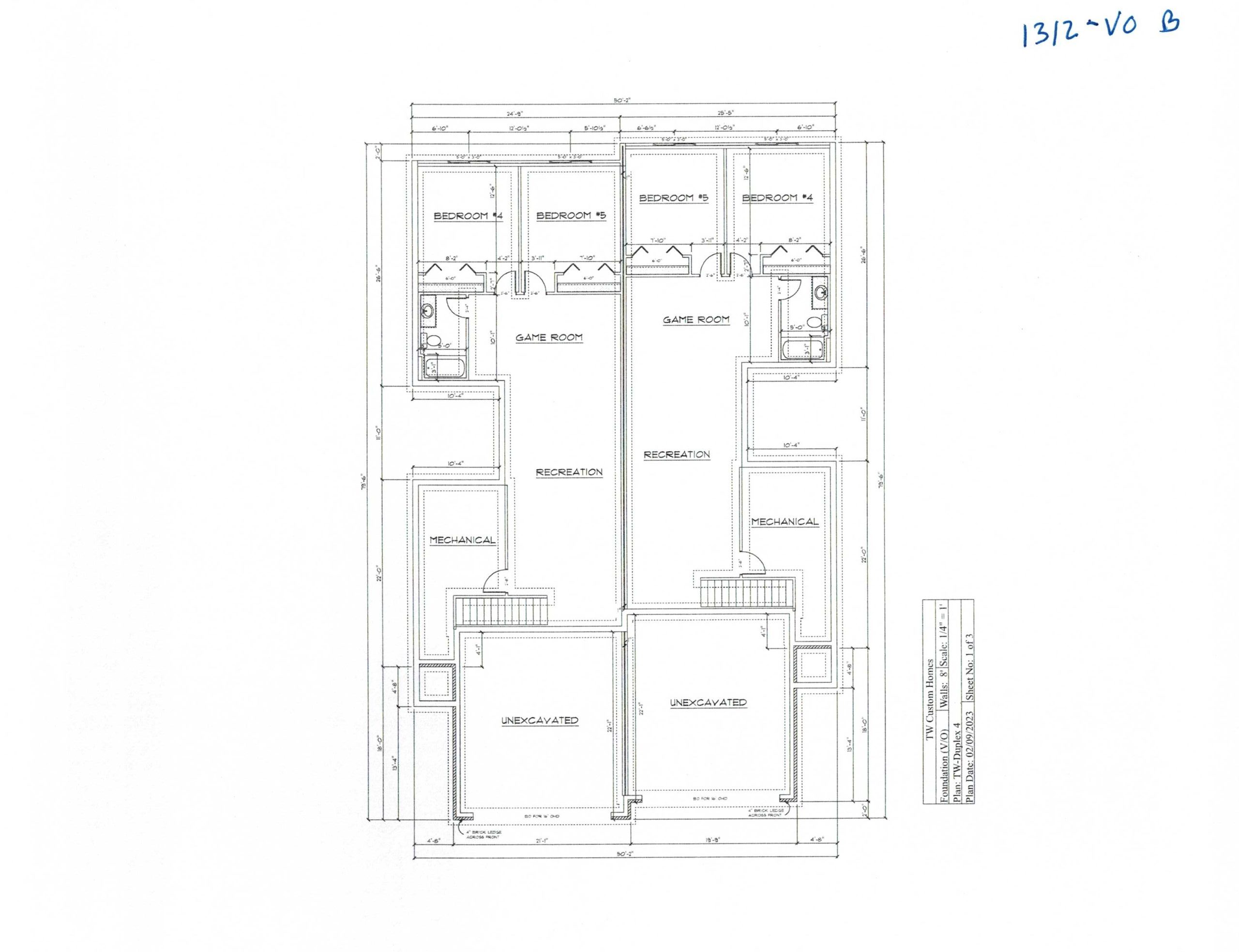 1312 Elevation B VO (Basement)