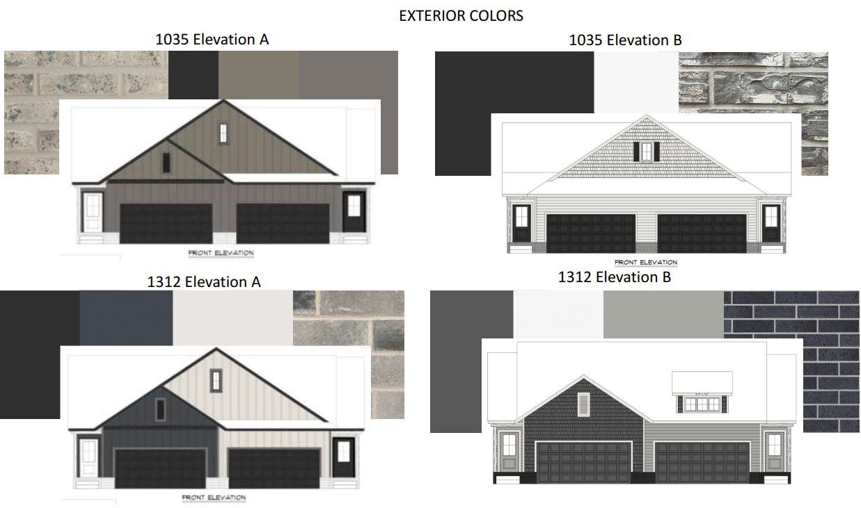 Exterior Elevations - Color Schemes - Duplexes (1)